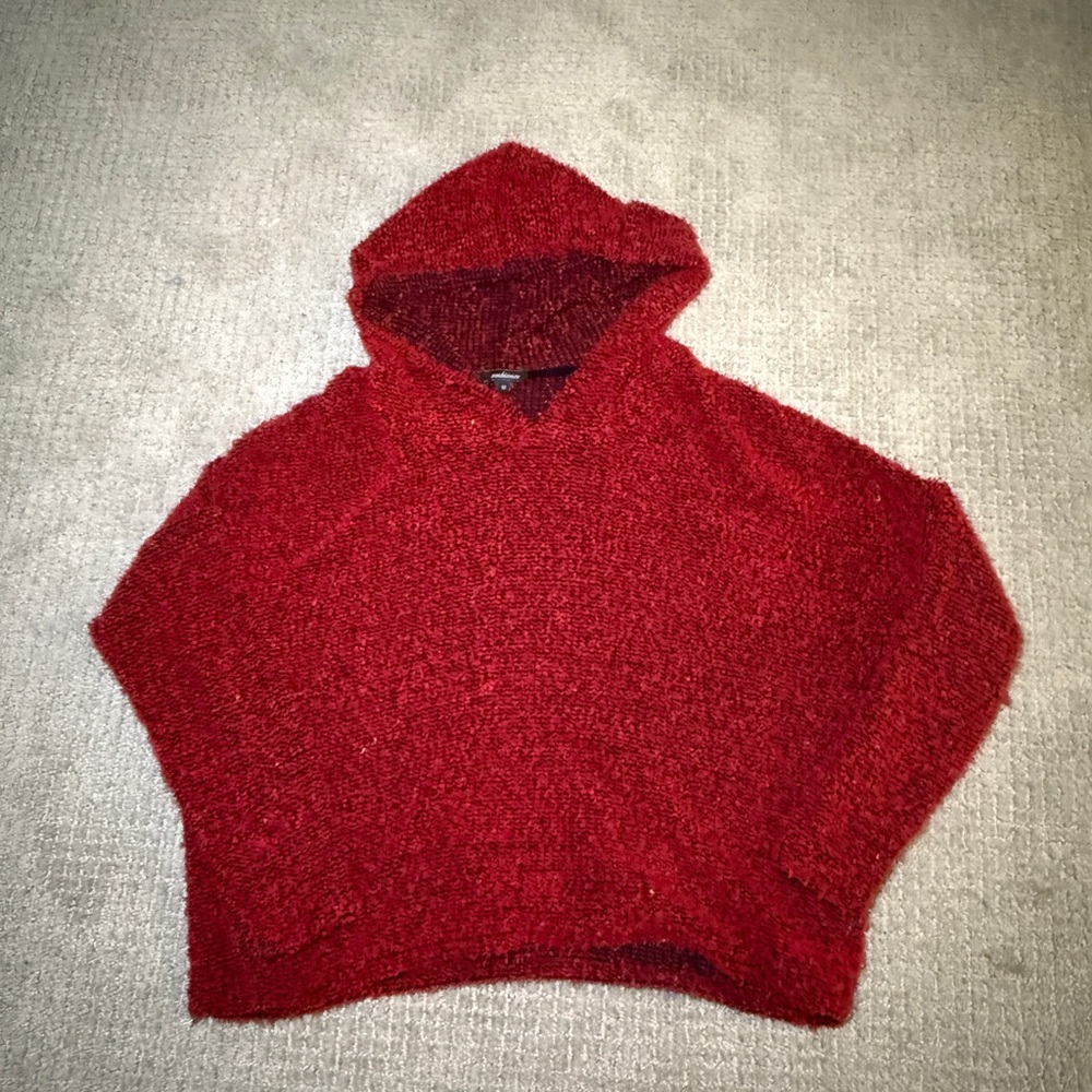 Cozy Red Hooded Sweater